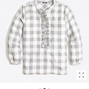 Ruffle Flannel Shirt